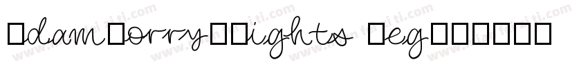 AdamGorry-Lights Reg字体转换